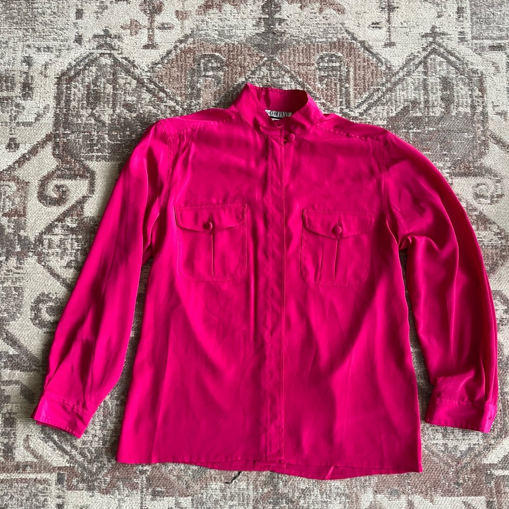 Hot Pink Button-Up shirt